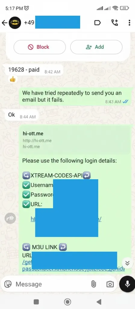 WhatsApp customer review chat screenshot 17