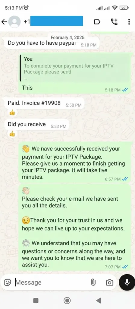 WhatsApp customer review chat screenshot 23