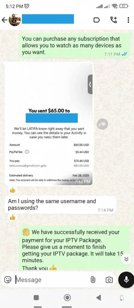 WhatsApp customer review chat screenshot 24