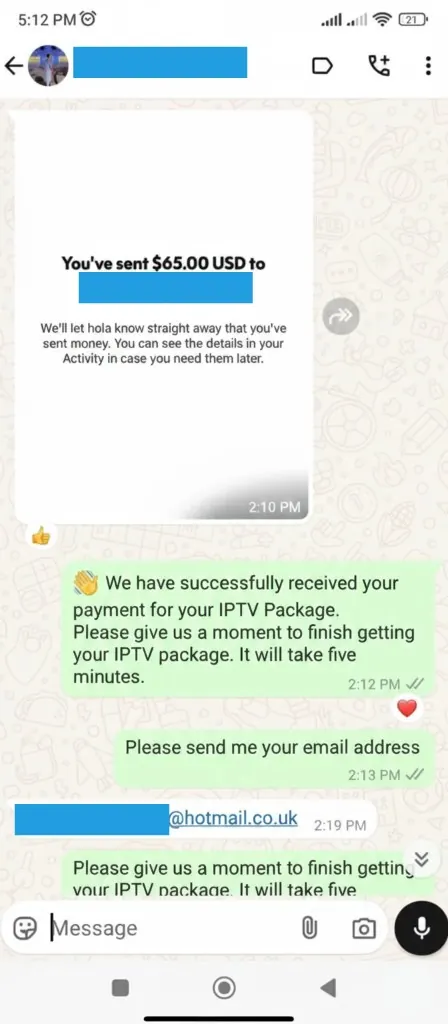 WhatsApp customer review chat screenshot 25